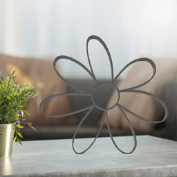 Flower Line Art, Modern, Minimalist 3d model