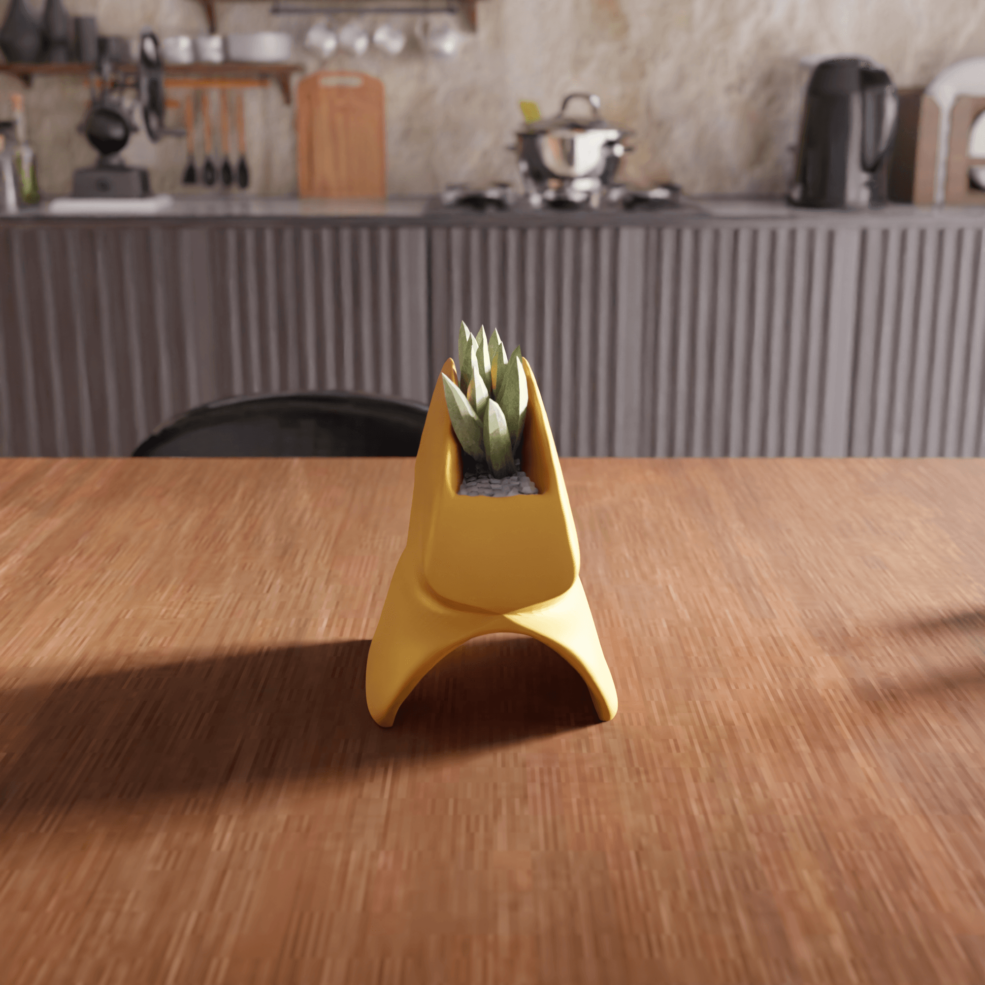 Wave Geometry Abstract Planter 3d model