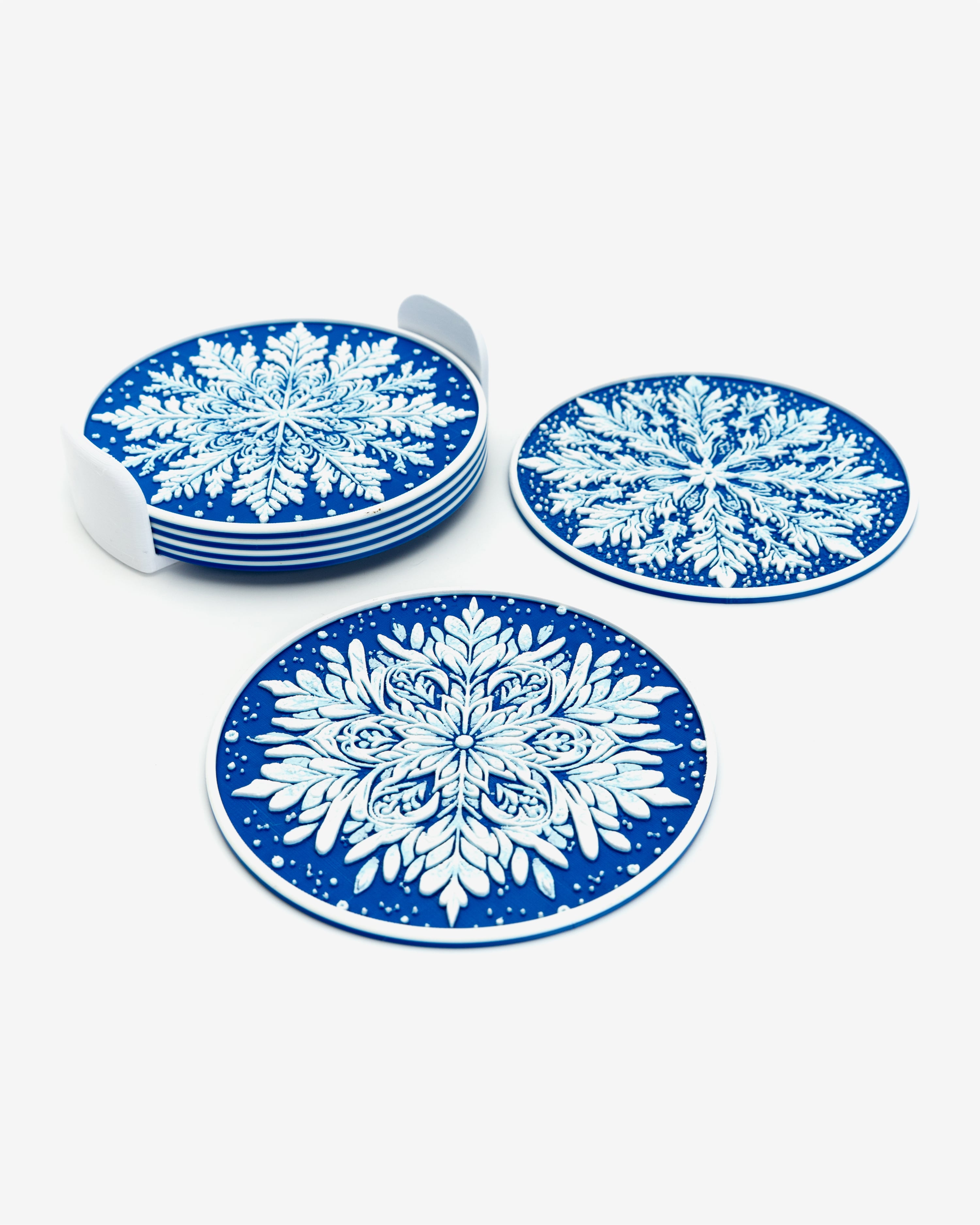 Snowflake Coasters 3d model
