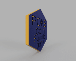Squirtle Pokemon PokeCoin 3mf 3d model