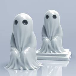 Cute Ghost Set G2 (EASY PRINT) 3d model