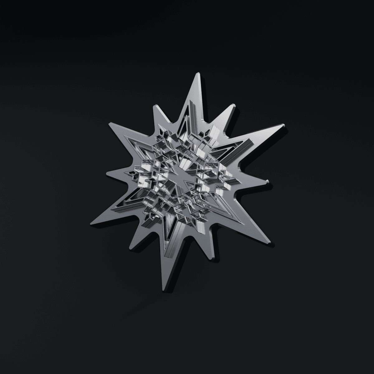 Rammstein star ear stud 3d model
