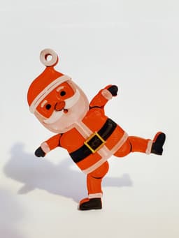 Full Color Santa Christmas Ornament 3d model