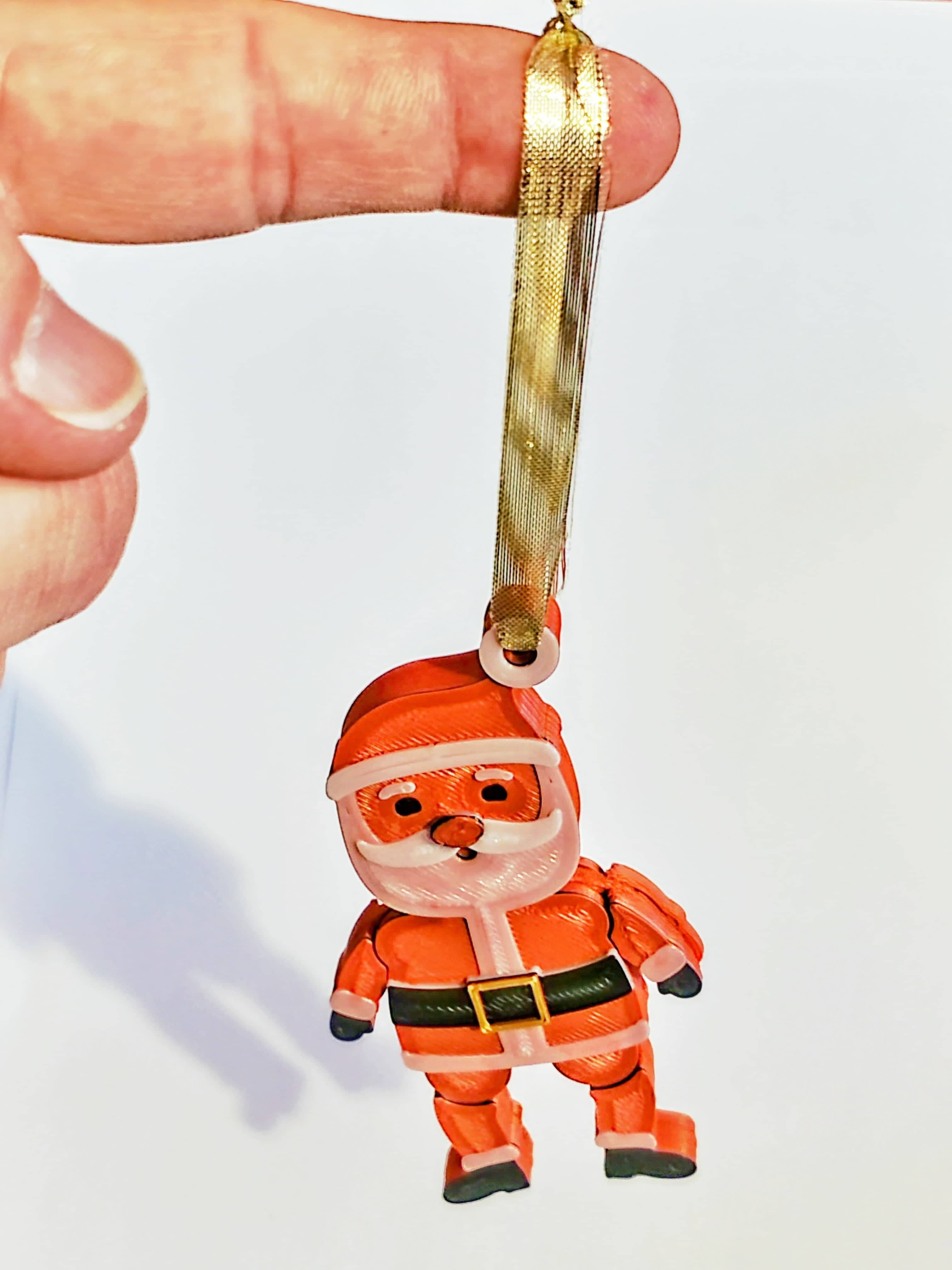 Full Color Santa Christmas Ornament 3d model
