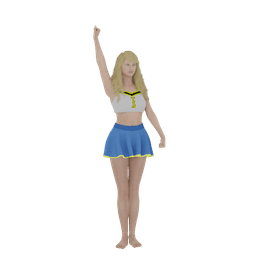 Hot cheerleader Taylor v2 3d model