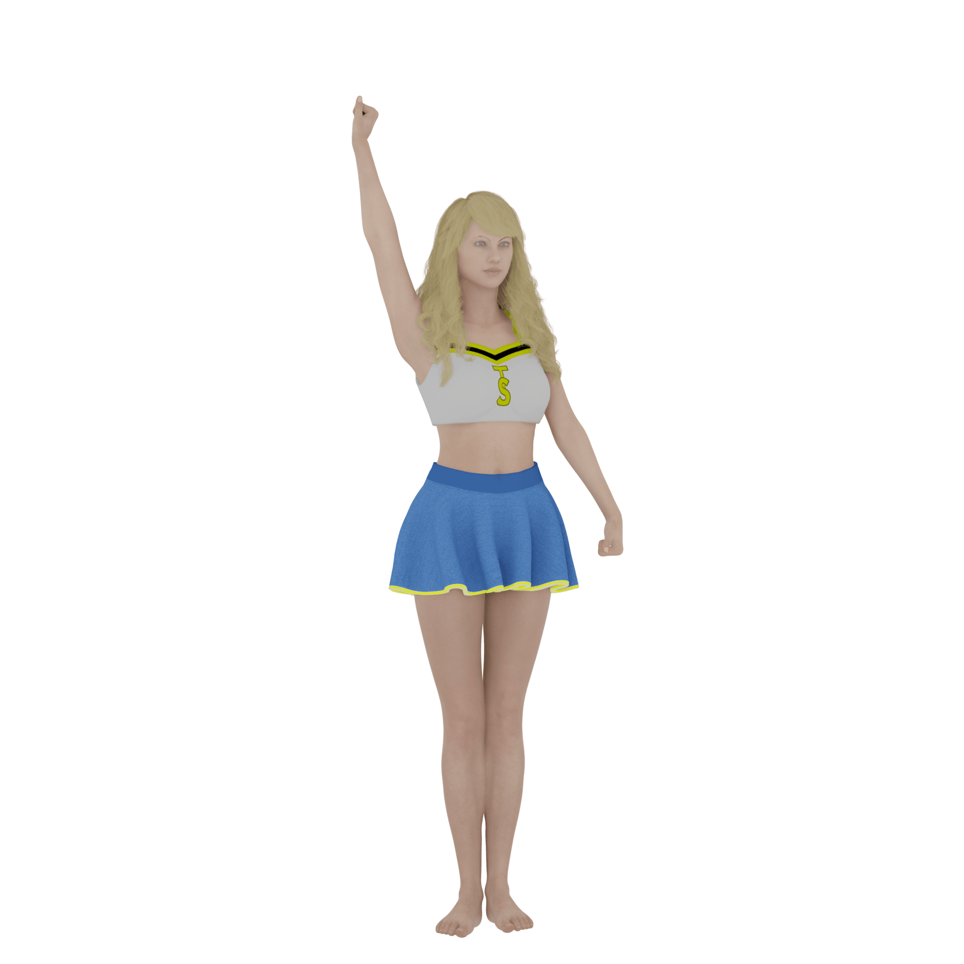 Hot cheerleader Taylor v2 3d model