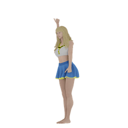 Hot cheerleader Taylor v2 3d model