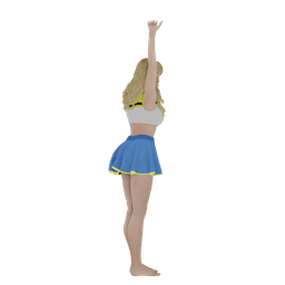 Hot cheerleader Taylor v2 3d model