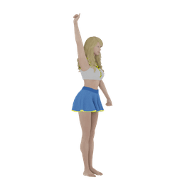 Hot cheerleader Taylor v2 3d model