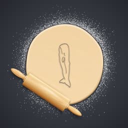 Whale Cookie Cutter, Biscuit Cutter 3d model