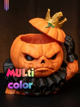 Pumpkin King Candy Bowl 3MF | Halloween Multi-Color | Functional 3d model
