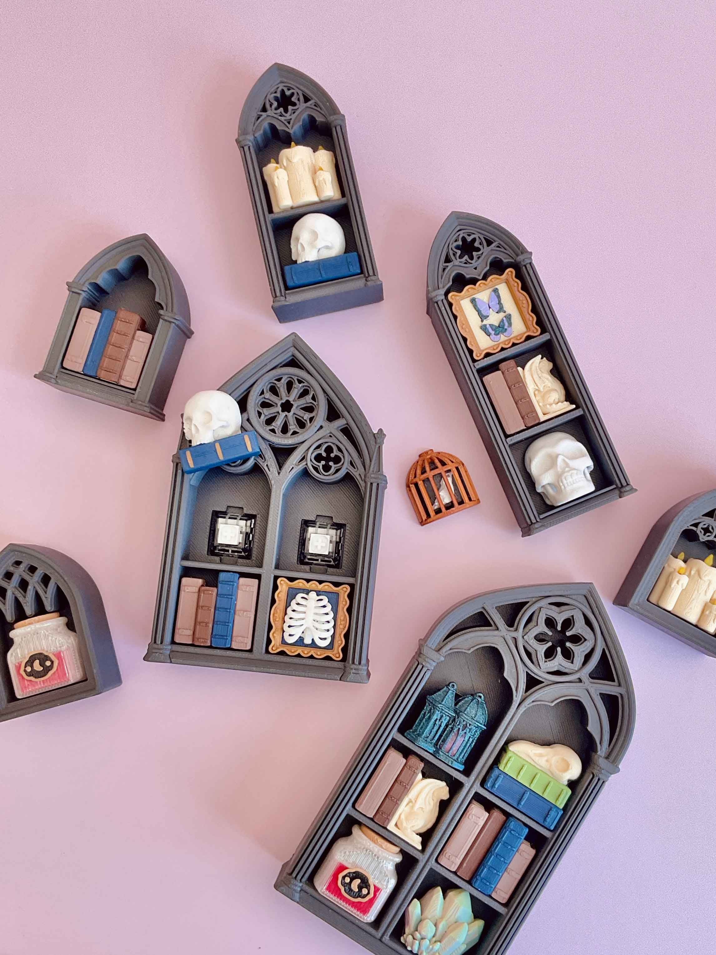 Gothic Library No.2 Multi Clicker Keychain Fidget Toy Bundle 3d model