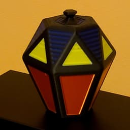 Futuristic Faceted Container / Stash Jar 3d model