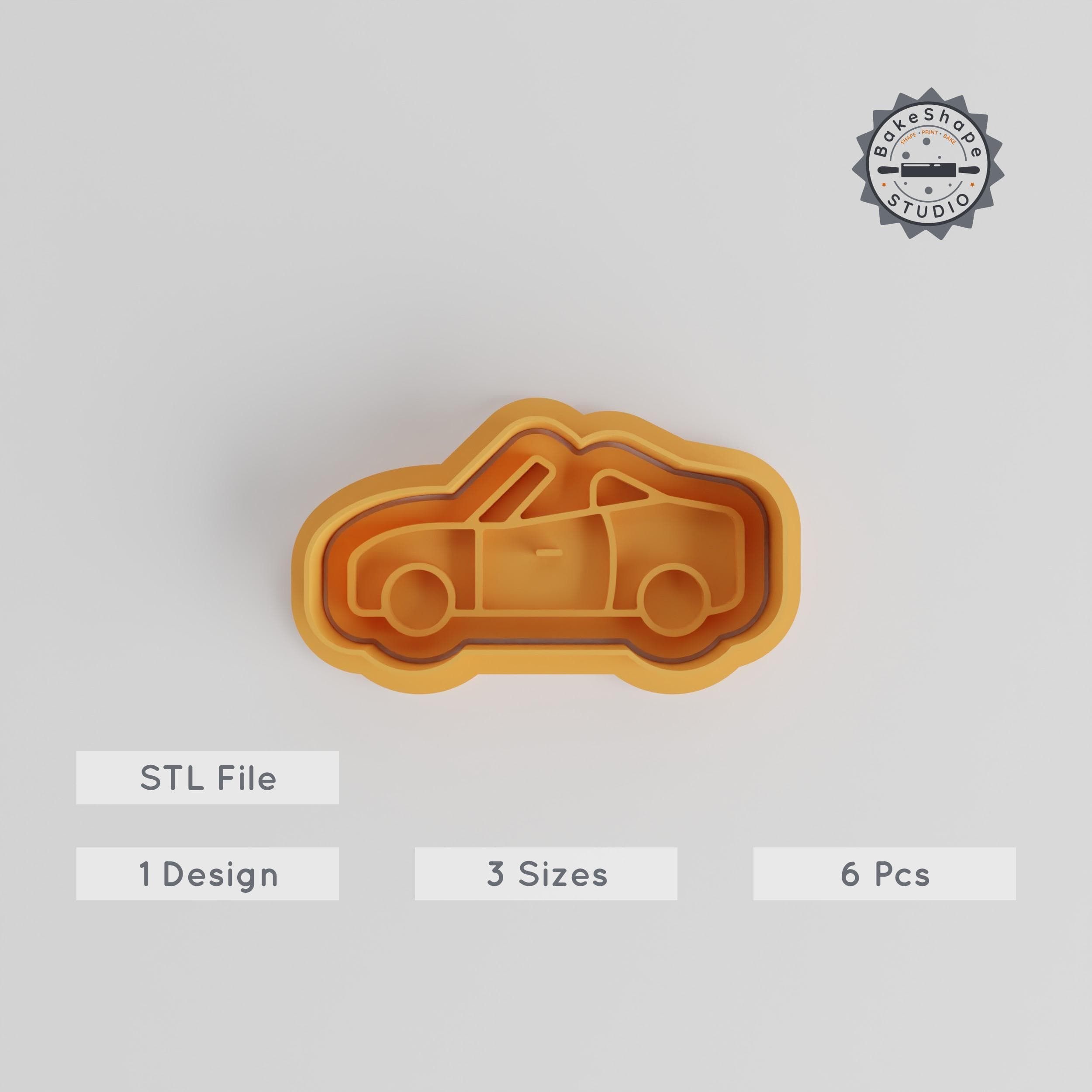 Convertible Car Cookie Cutter & Stamp Set, 3 Sizes, Shape Cutters for Fondant Cookies PRODUCT_3209 3d model