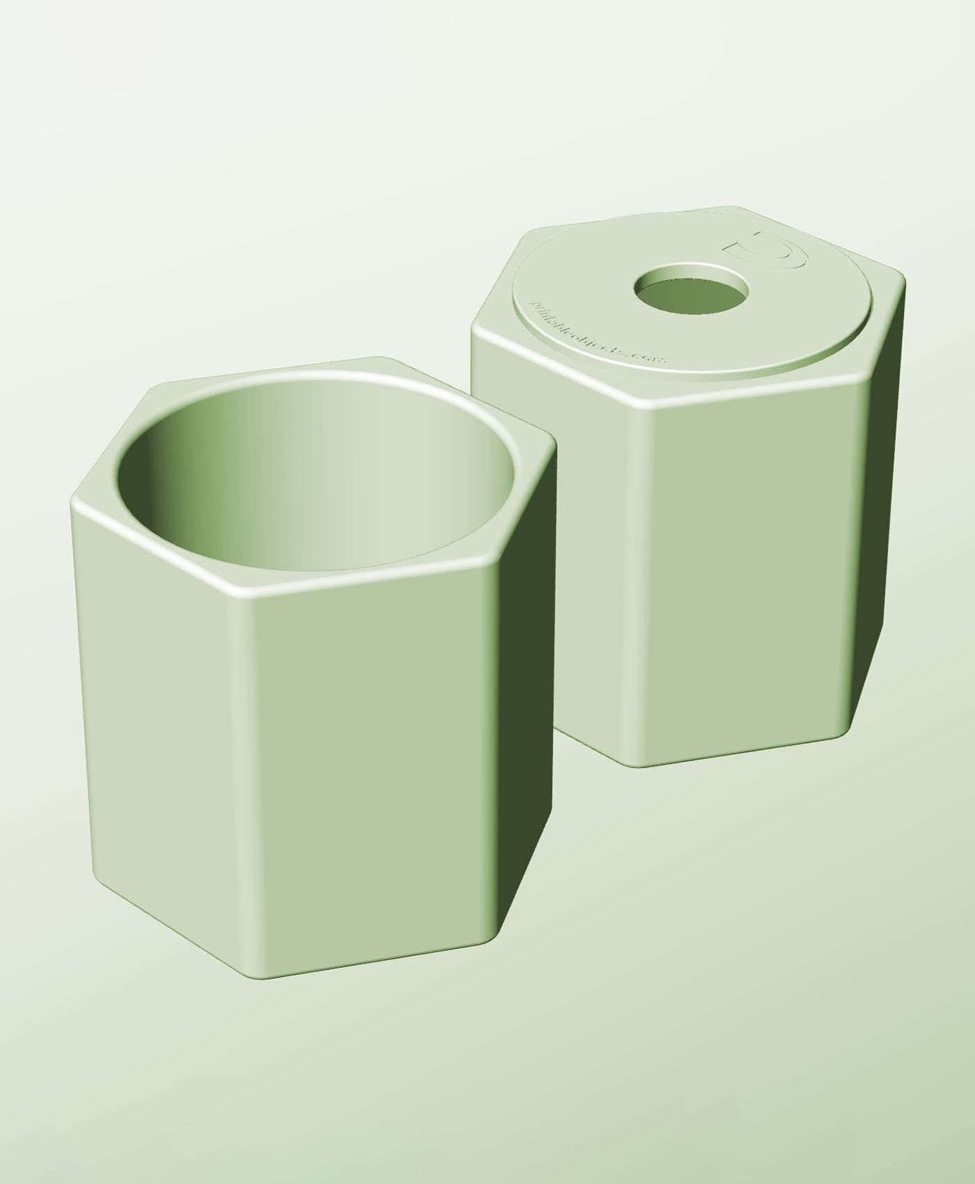 CH128-150-P Pierced container modular stackable module bin box 3d model