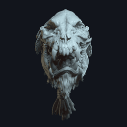 Thornak v4 Action Figure Head 3d model