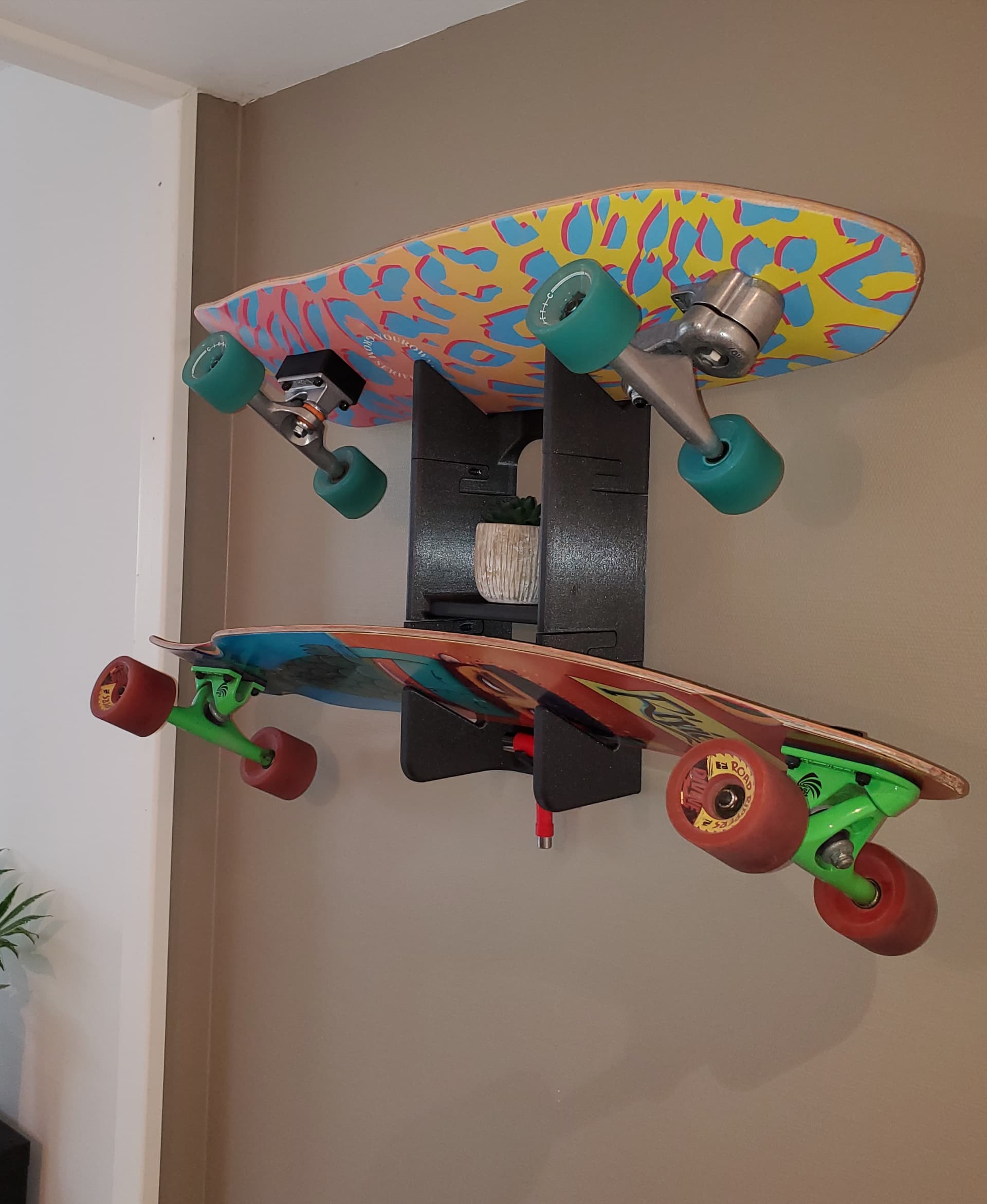 Modular skateboard wall rack 3d model