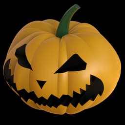 Pumpkin set for Halloween 3d model