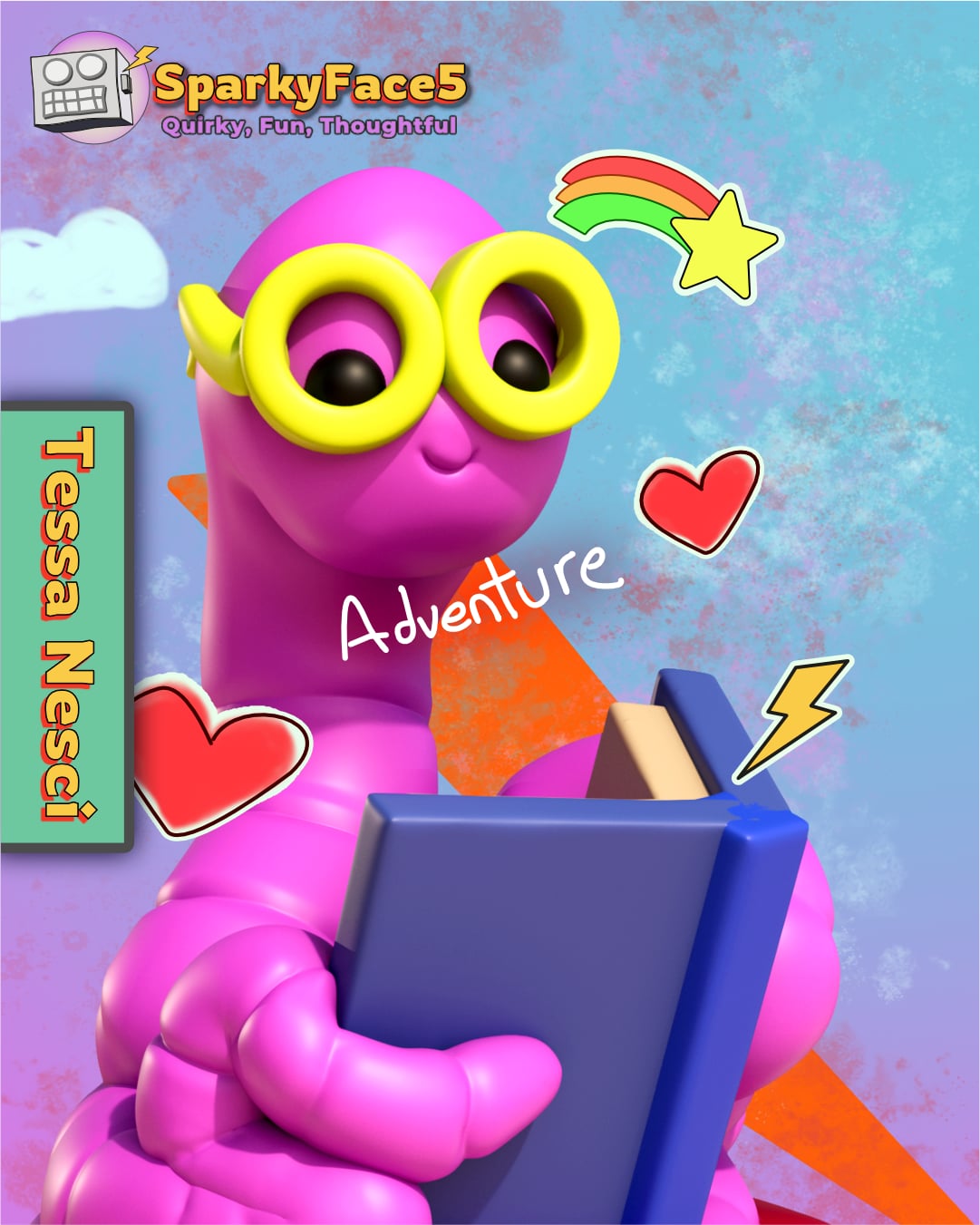 BookWorm - Reginald 3d model