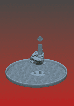 Attachable dice tower and dice tray: Lighthouse 3d model