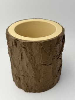 Wooden Log Pencil Pot 3d model