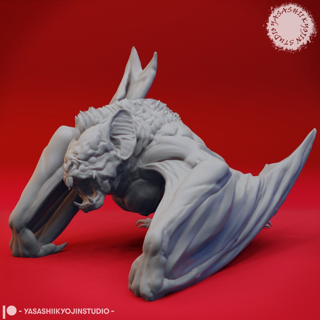 Dire Bat - Tabletop Miniature 3d model