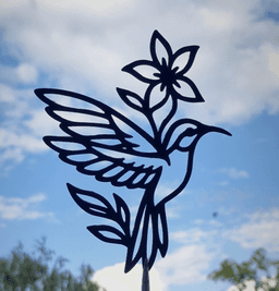 Hummingbird Floral 2D Wall Art Set 3d model