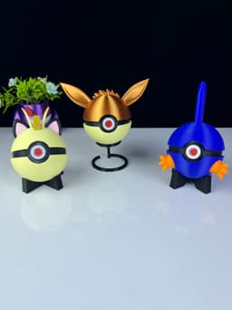 pokeball stand v2 3d model