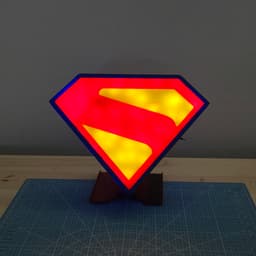 Superman Box Lamp 3d model