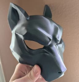 Kitsune Mask – Japanese Fox Spirit Cosplay Mask 3d model