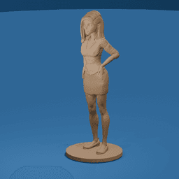 Sexy Secretary Toon Woman v2 3d model
