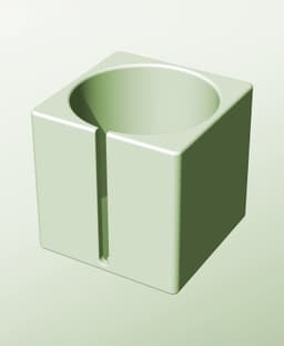 CS128-140-S Stackable slotted bin box module for creative decor 3d model
