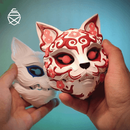 Kitsune Wall Mask 3d model