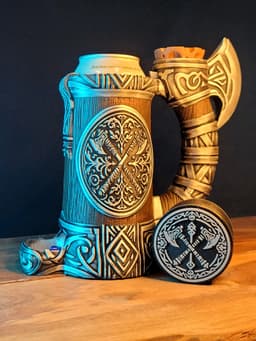 12oz Viking Forged Can Cozy Dice Tower 3d model
