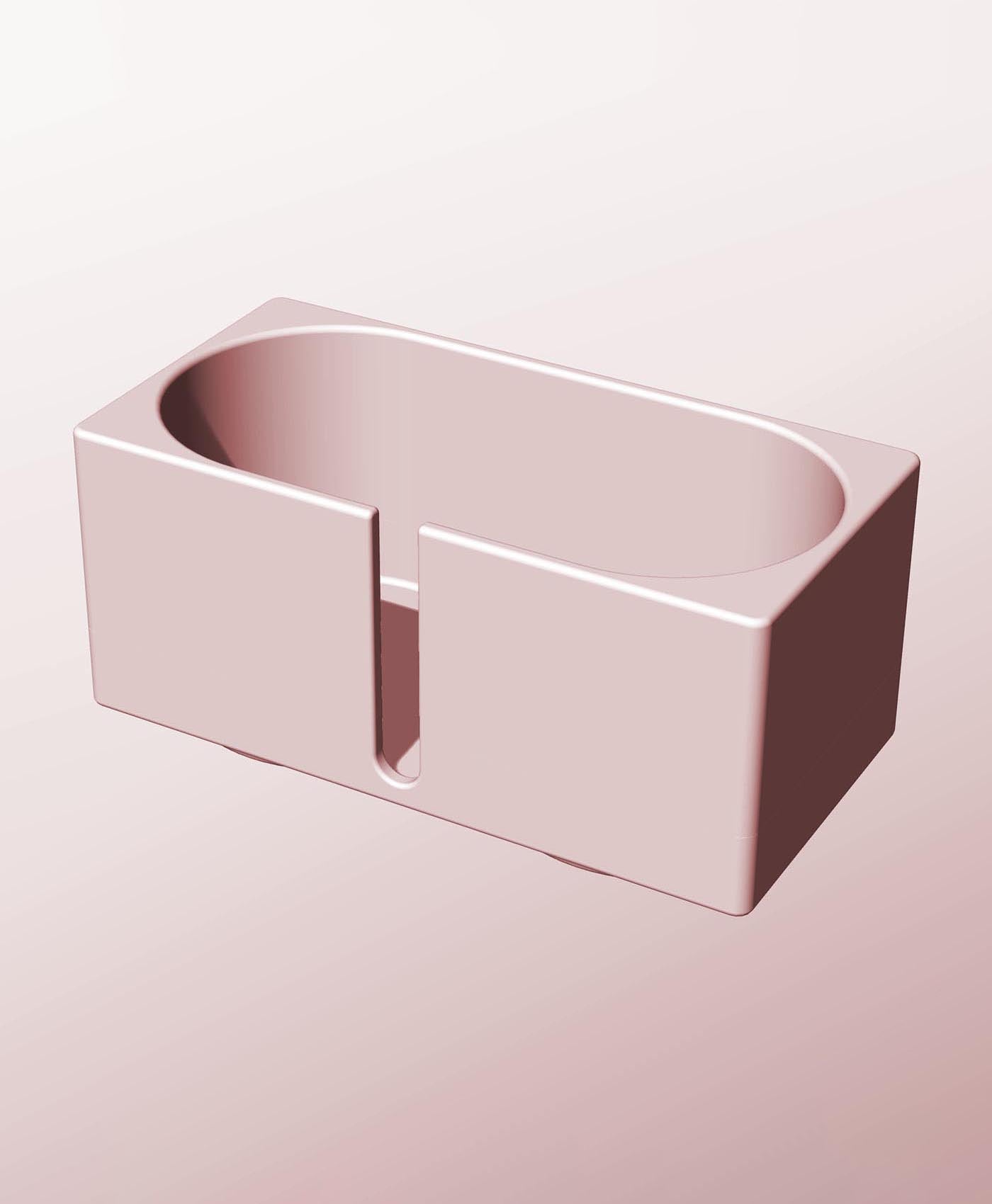 CX68-65-SB Stackable slotted bin box module for creative decor 3d model
