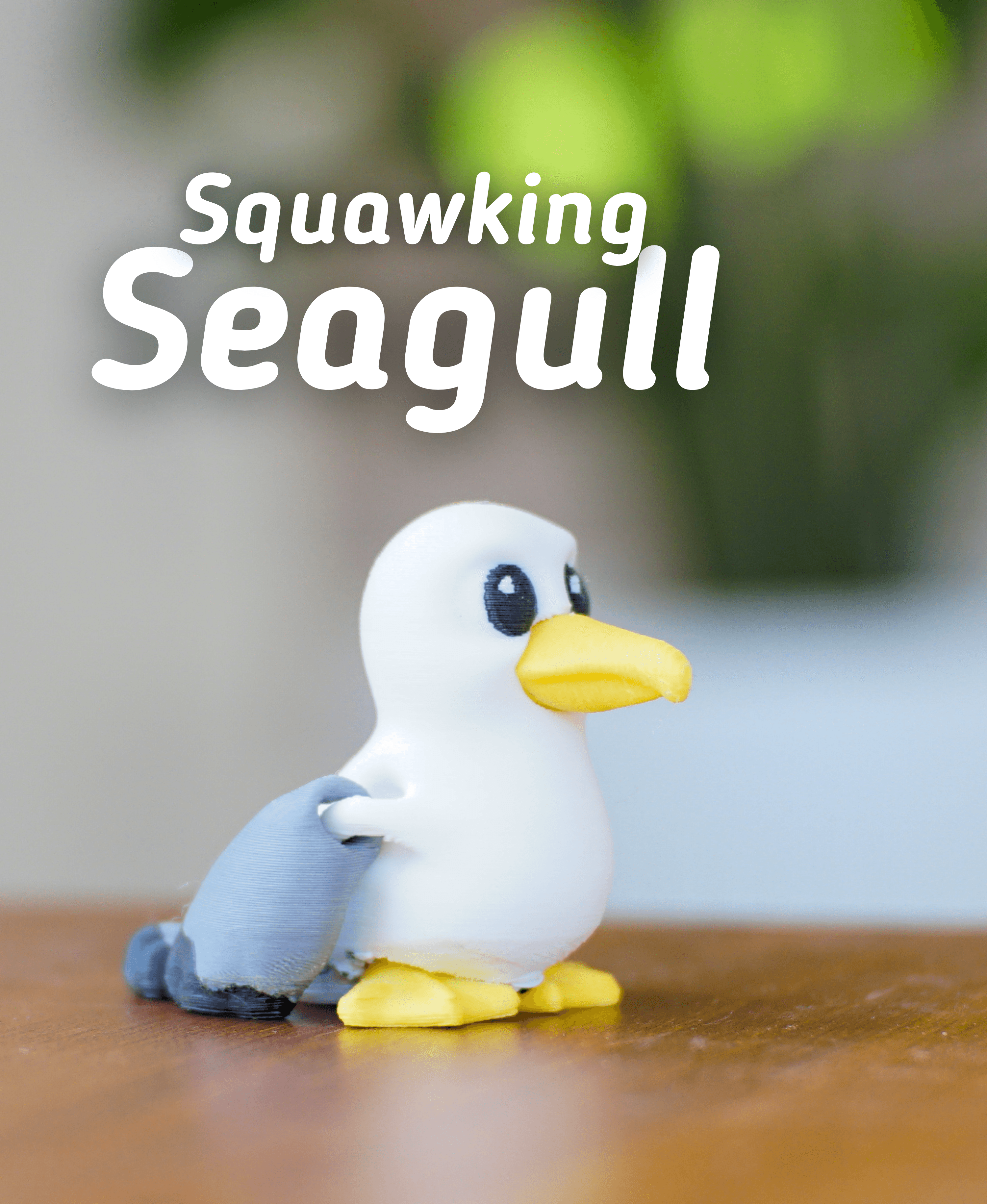 Squawking Seagull - Articulated Fidget Seagull 3d model