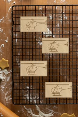 Helicopter Cookie Cutter, Biscuit Cutter 3d model