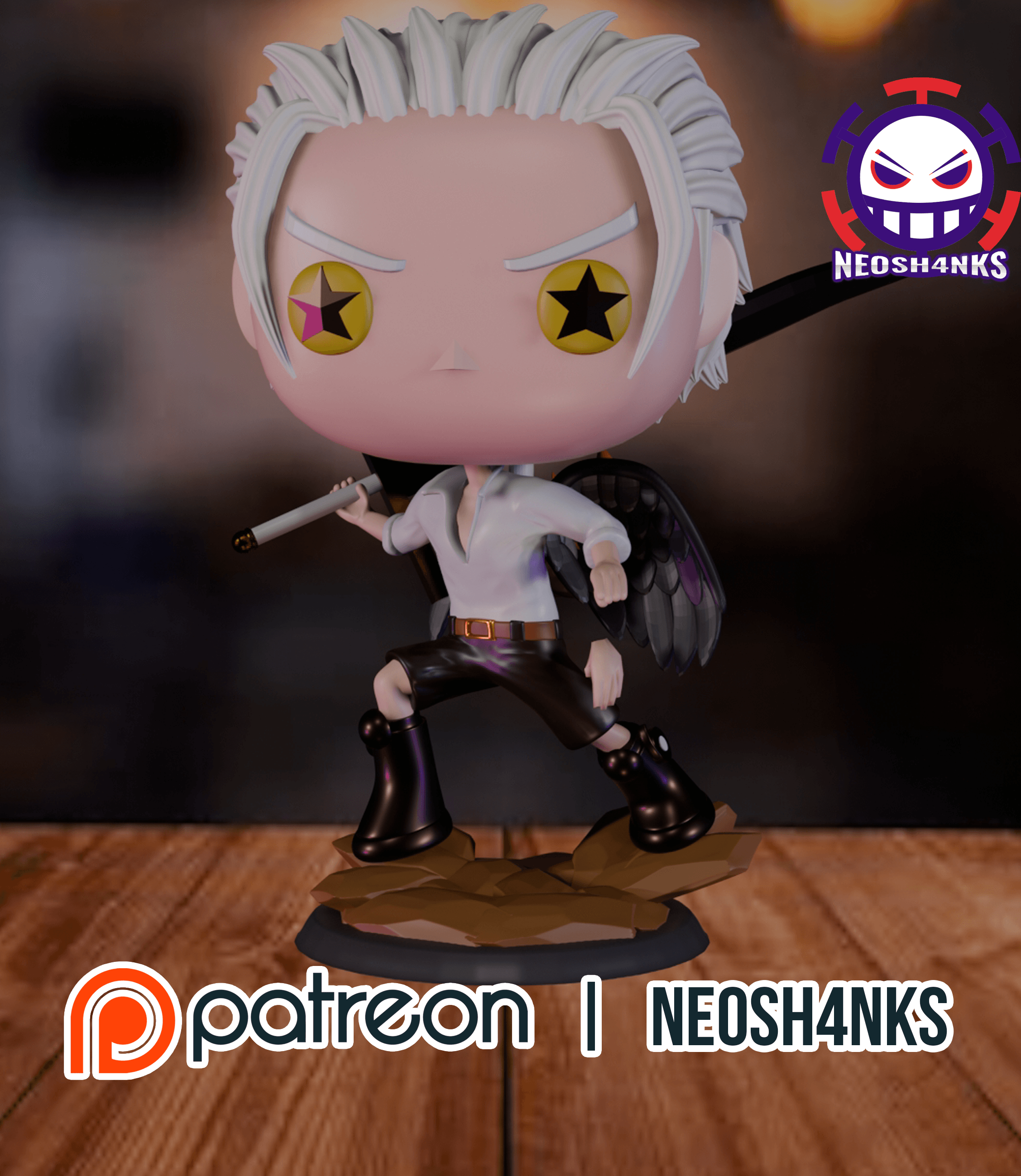 Seraphim Hawk Funko style 3d model