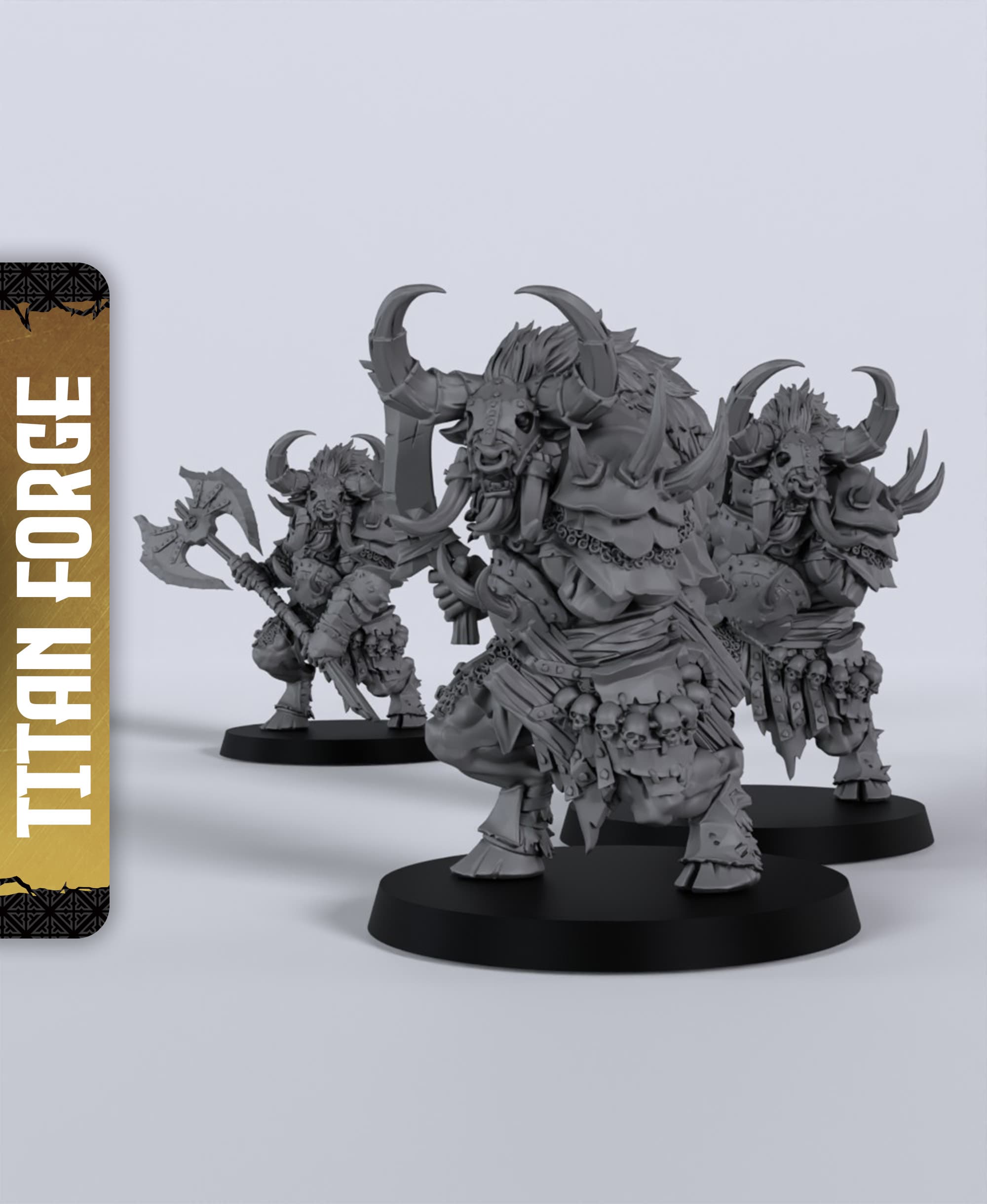 Minotaur Warlord - With Free Dragon - 5e DnD Inspired for RPG and Wargamers 3d model