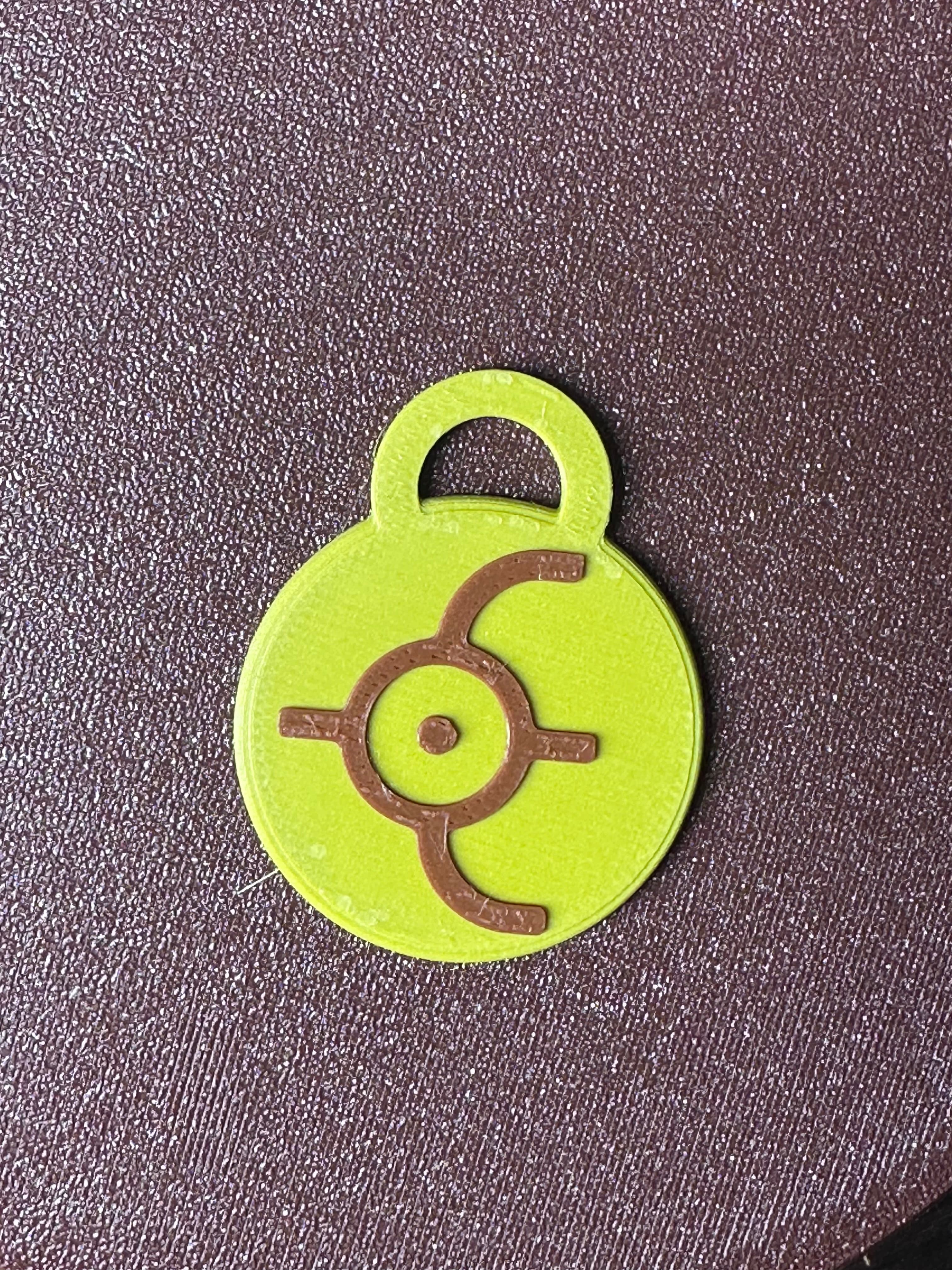 POKEMON UNOWN MMU KEYCHAIN OR BAG PULL “E” 3d model