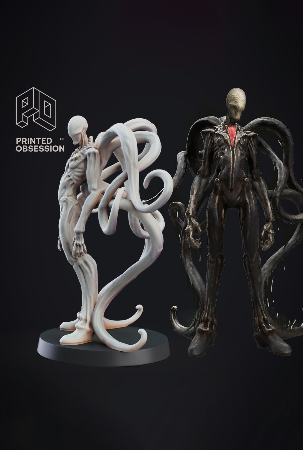 Tallman - Skin Walkers - PRESUPPORTED - Illustrated and Stats - 32mm scale 3d model