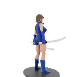 Chinese Modern Sword Fighter Woman v2 3d model