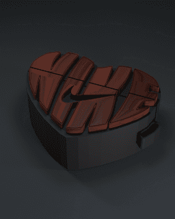 #4 Nike Airpods pro 1/2 case 3d model