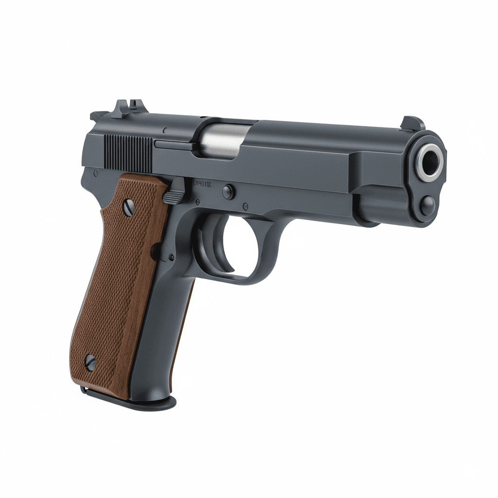 FN High Power Classic Handgun 3d model