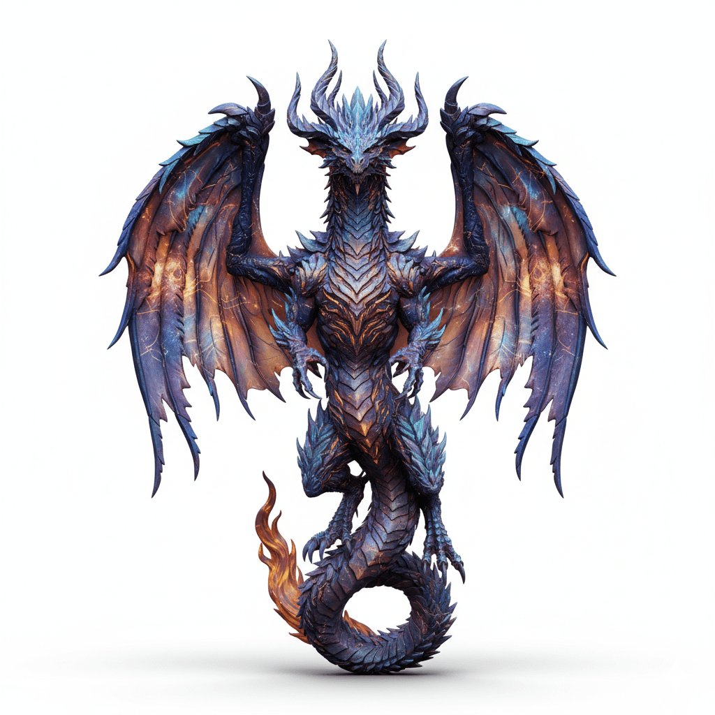 Fantasy Creature : Celestial Dragon Divine Creature Beast 3d model