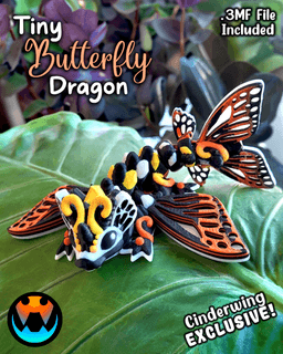 Tiny Butterfly Dragon 3d model