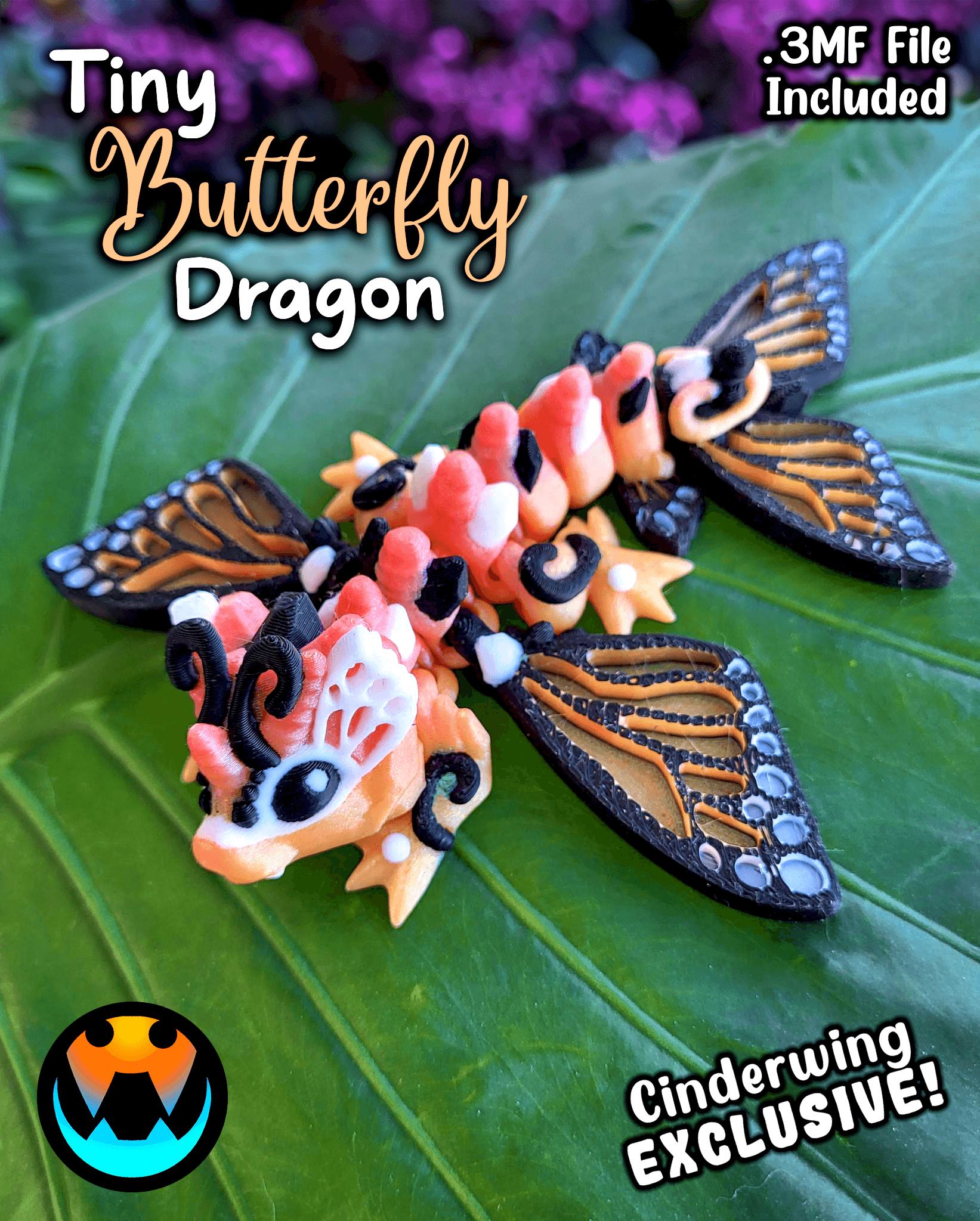 Tiny Butterfly Dragon 3d model
