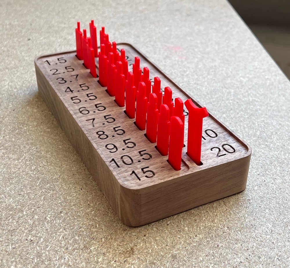 Fillet gauge organizer 3d model
