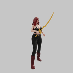 Sexy Sword Woman v2.0 3d model