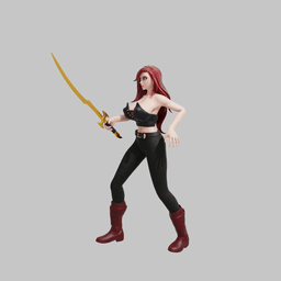 Sexy Sword Woman v2.0 3d model